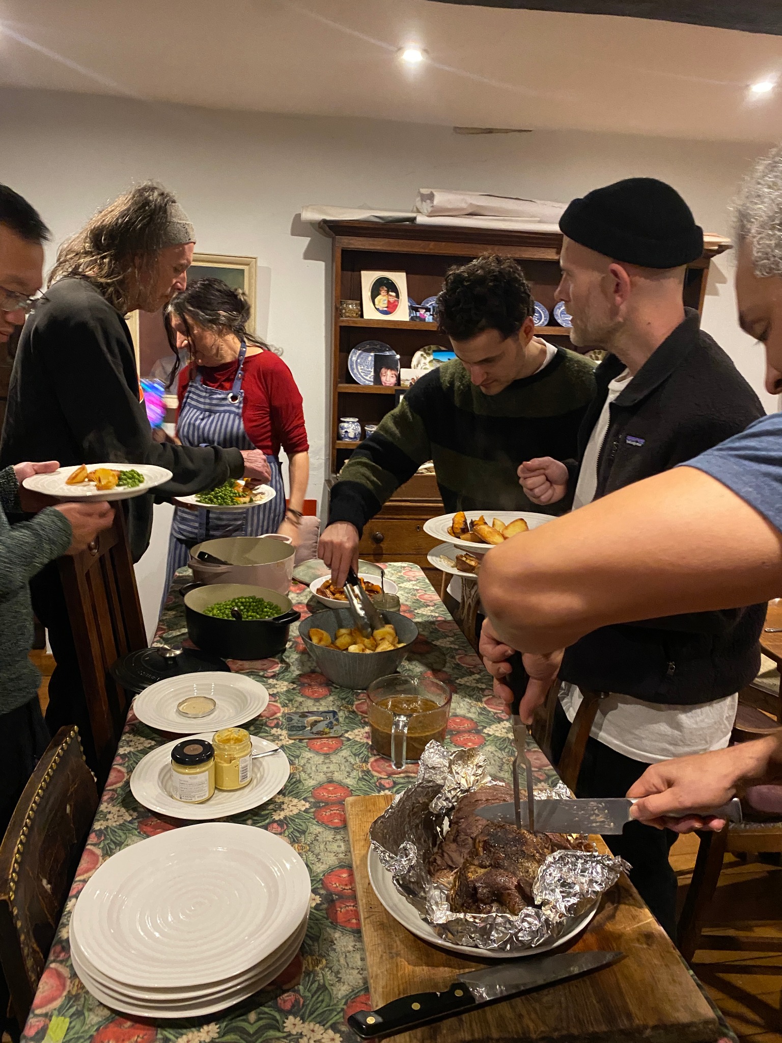 Members of The Foundation sharing a meal